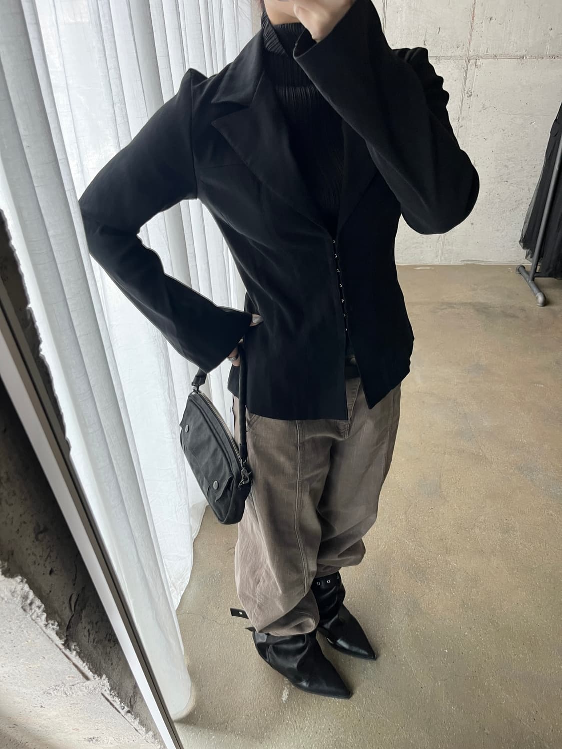 90s Wrapper 후크 자켓 블랙 상품이미지4