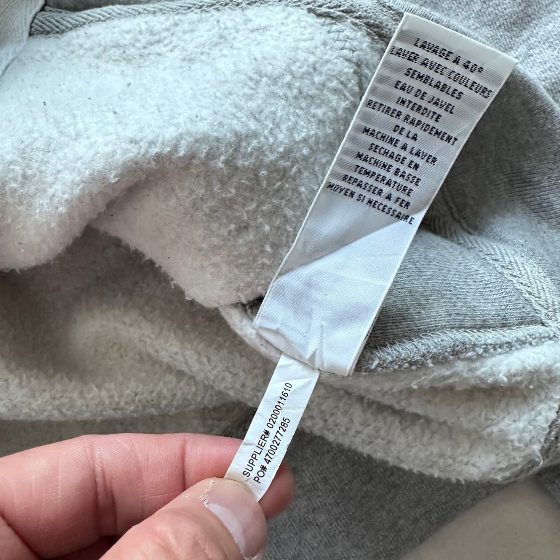 폴로 랄프로렌 기모 써멀 후드 집업 그레이 L 상품이미지6