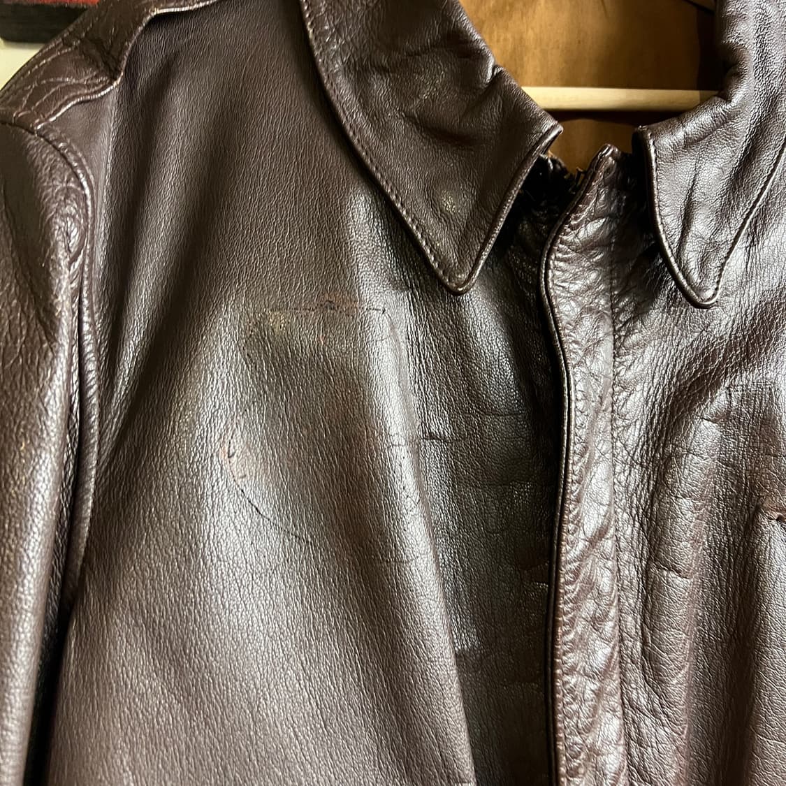 Cooper A-2 Type Goat Skin Leather Jacket 상품이미지4