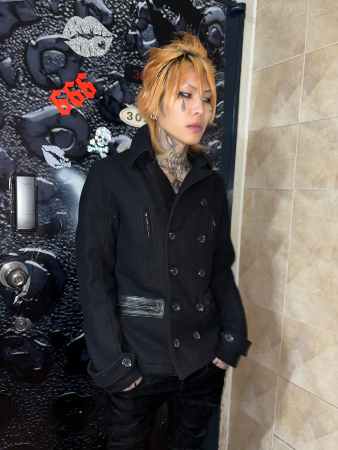 SHELLAC Leather Detail Napoleon Jacket 상품이미지1