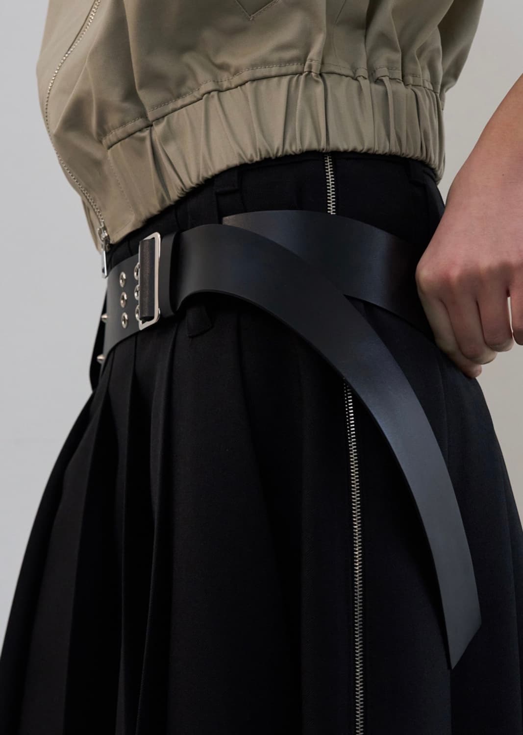 lcdc tm 와이드 스터드 레더 벨트 상품이미지2