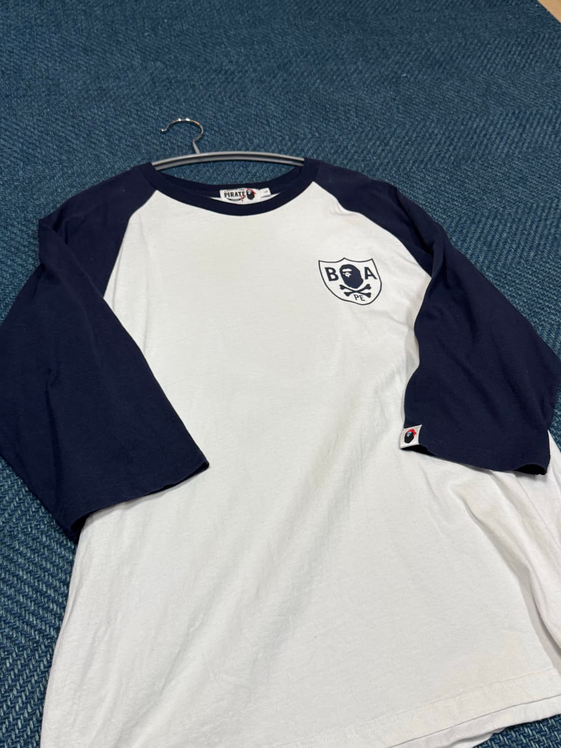 베이프 에이프 크로스본 엠블럼 7부 티셔츠  상품이미지1