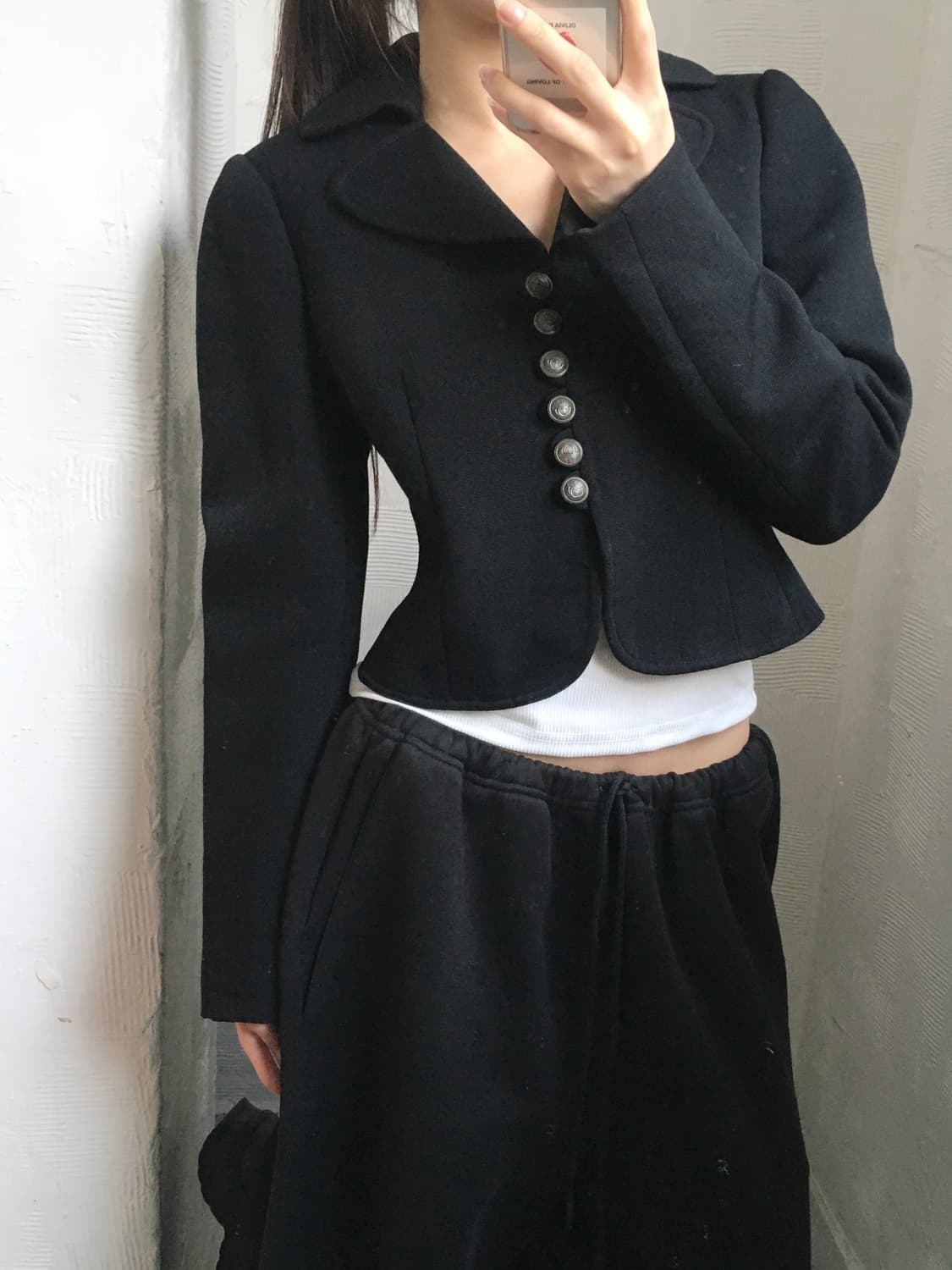 Moschino 모스키노 블랙 숏 울 자켓 상품이미지3