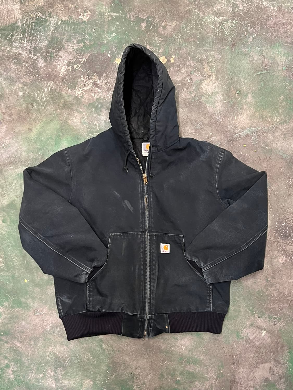 00's [L] 칼하트 J140 BLK 액티브 자켓 블랙 후드 워크자켓 상품이미지1