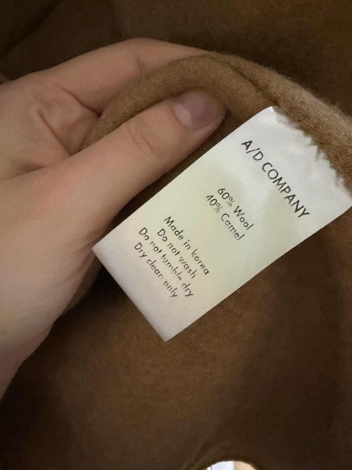 아치더 ARCH THE 핸드메이드 카멜 롱 코트 상품이미지3