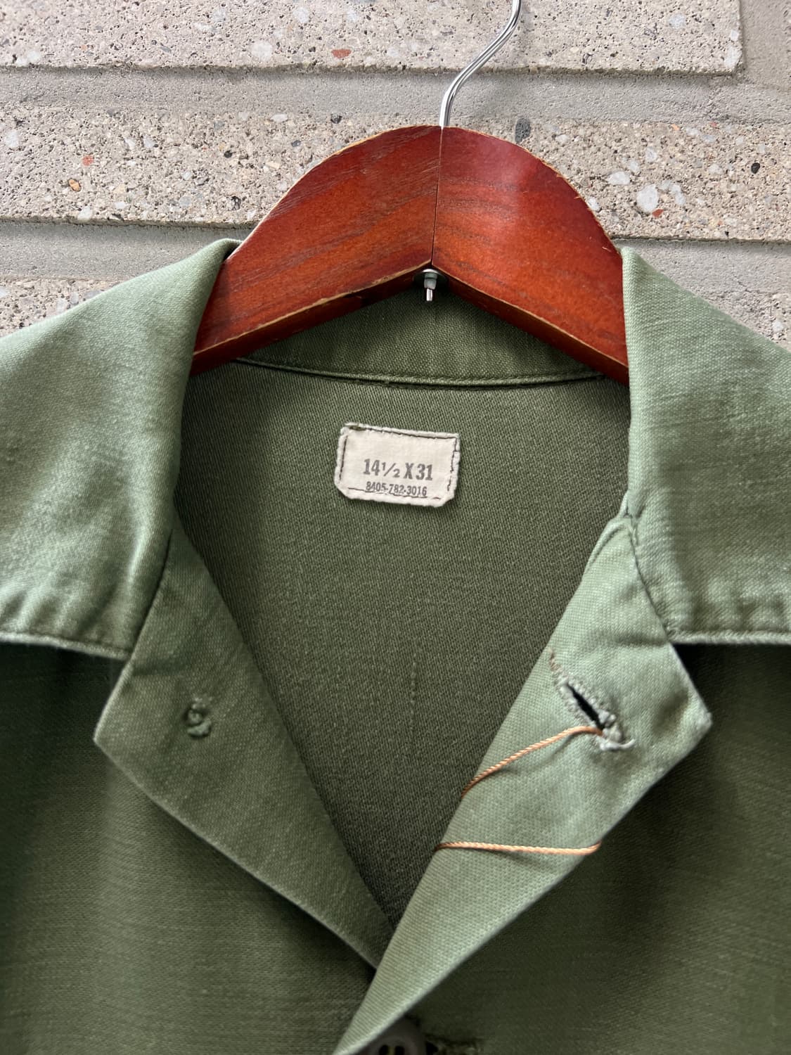 [M]70's 오리지널 U.S ARMY OG-107 4포켓 밀리터리 셔츠 상품이미지3