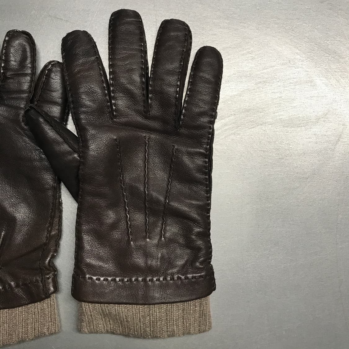 로로피아나 가죽 장갑 브라운 L 상품이미지3