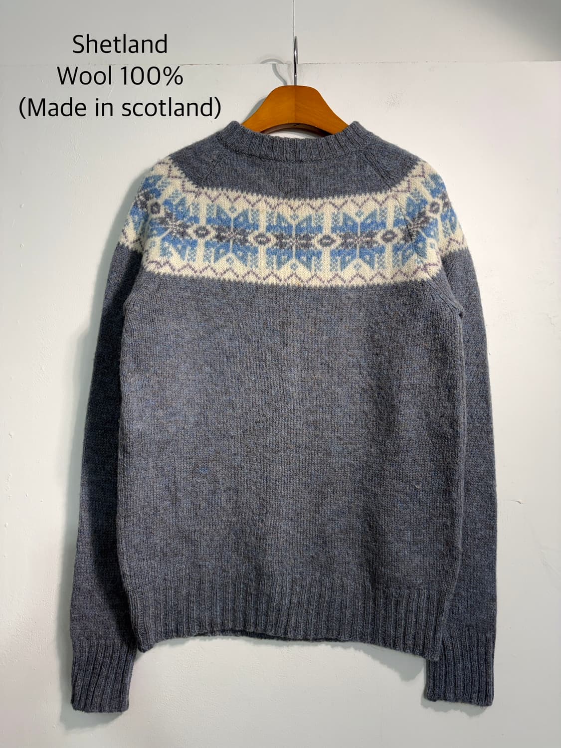 [s] 셰틀랜드 울 100% 니트 (made in Scotland)  상품이미지1