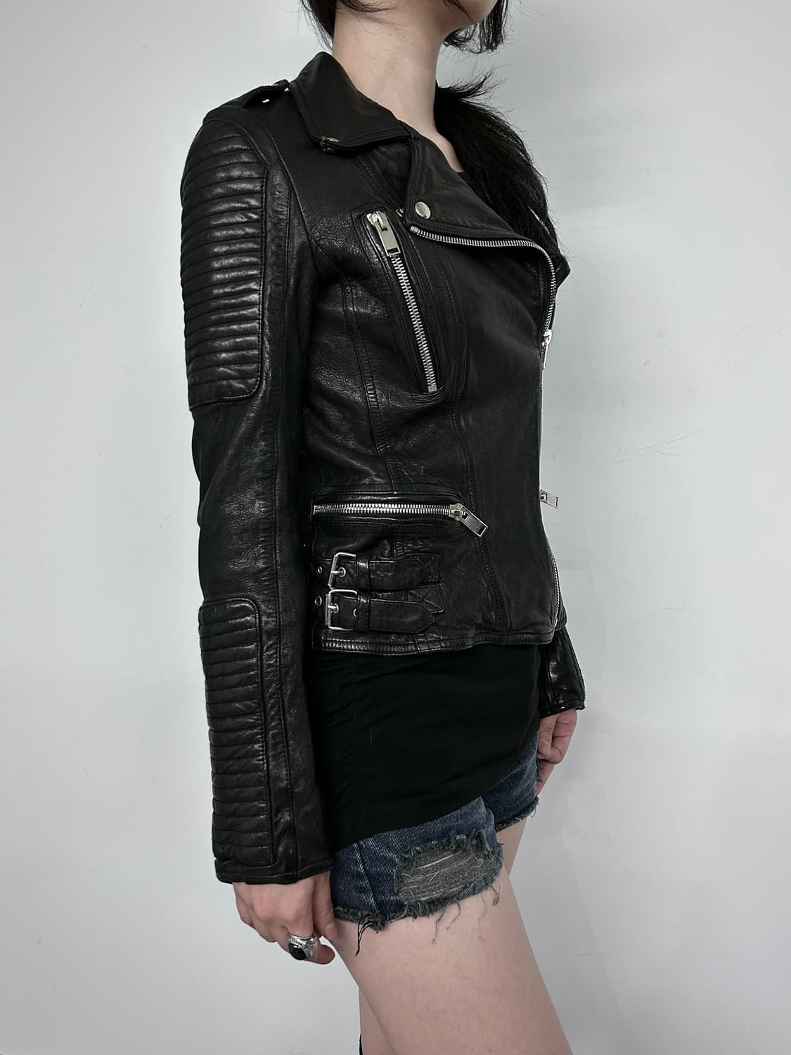 Italian Lambskin Multi Zip Rider Jacket 상품이미지2