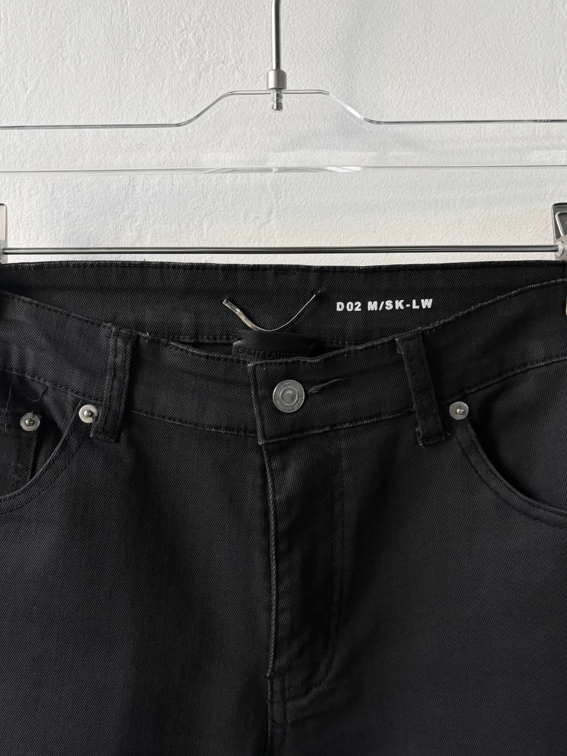 생로랑 더블 백 지퍼 블랙 진 상품이미지5