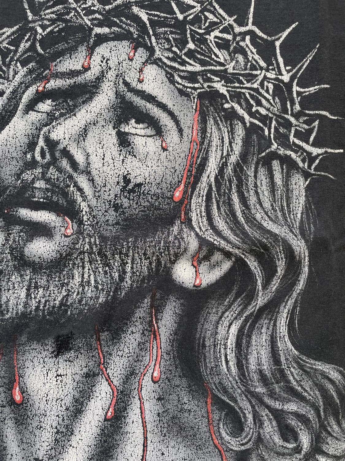 90-00s Jesus Christ Distressed T-shirt 상품이미지3