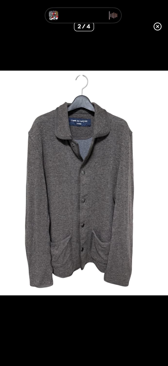 꼼데가르송 옴므 울 혼방 스냅 니트 자켓 상품이미지2