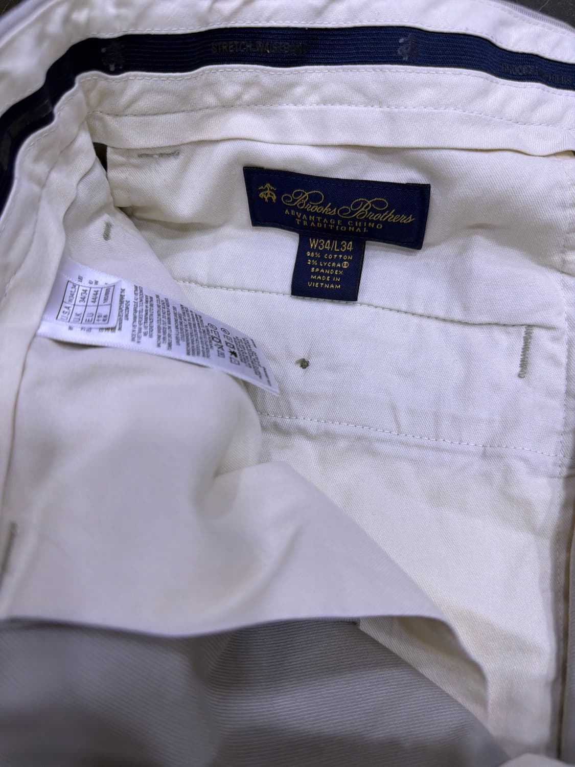 브룩스브라더스 어드밴티지 치노 트래디셔널 코튼팬츠 베이지 34 상품이미지8
