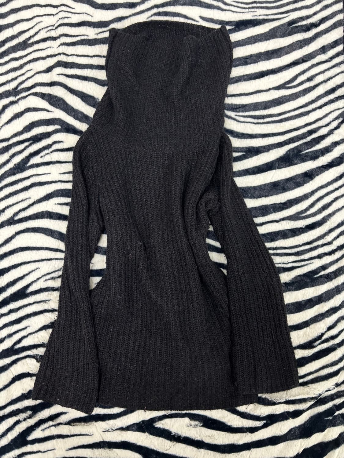 High Neck Layered Knit Sleeve 상품이미지5