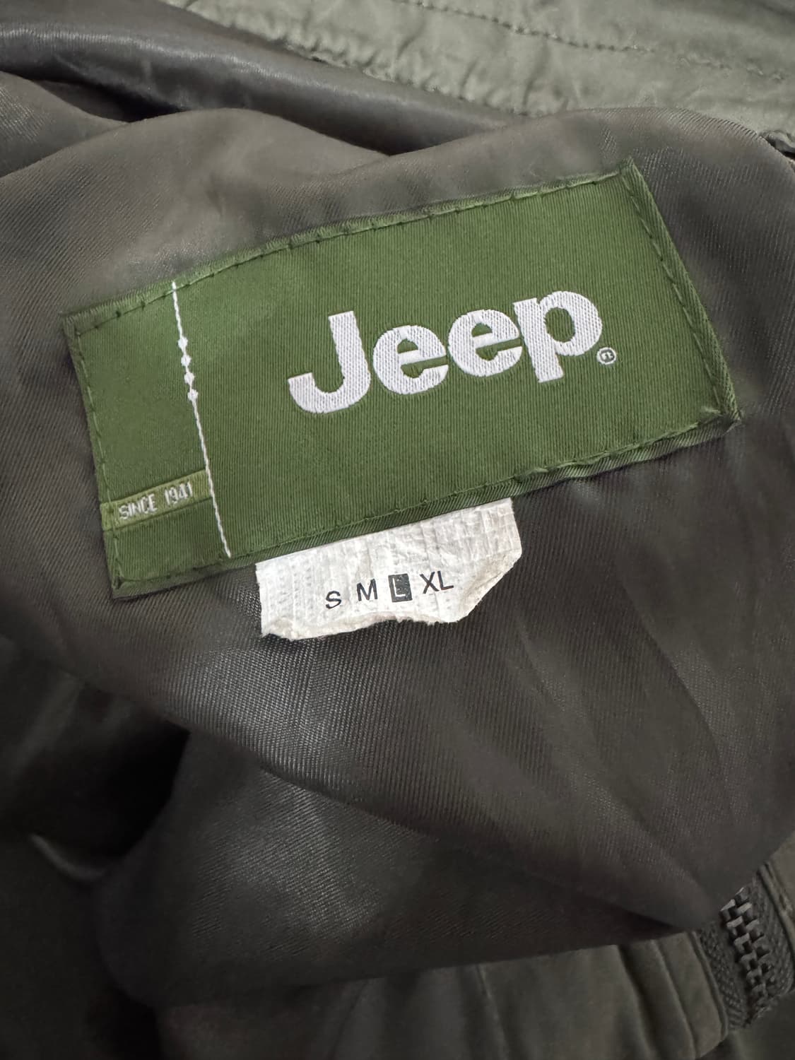 지프 Jeep 뒷 프린팅 후드 야상 자켓 L 상품이미지3