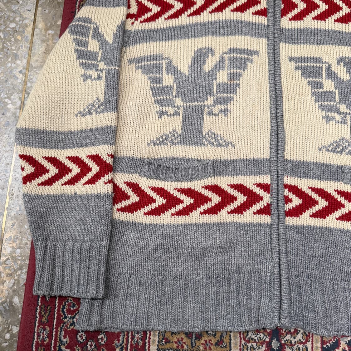 빈티지 울혼방 코위찬 집업 [ 110 ] 상품이미지4