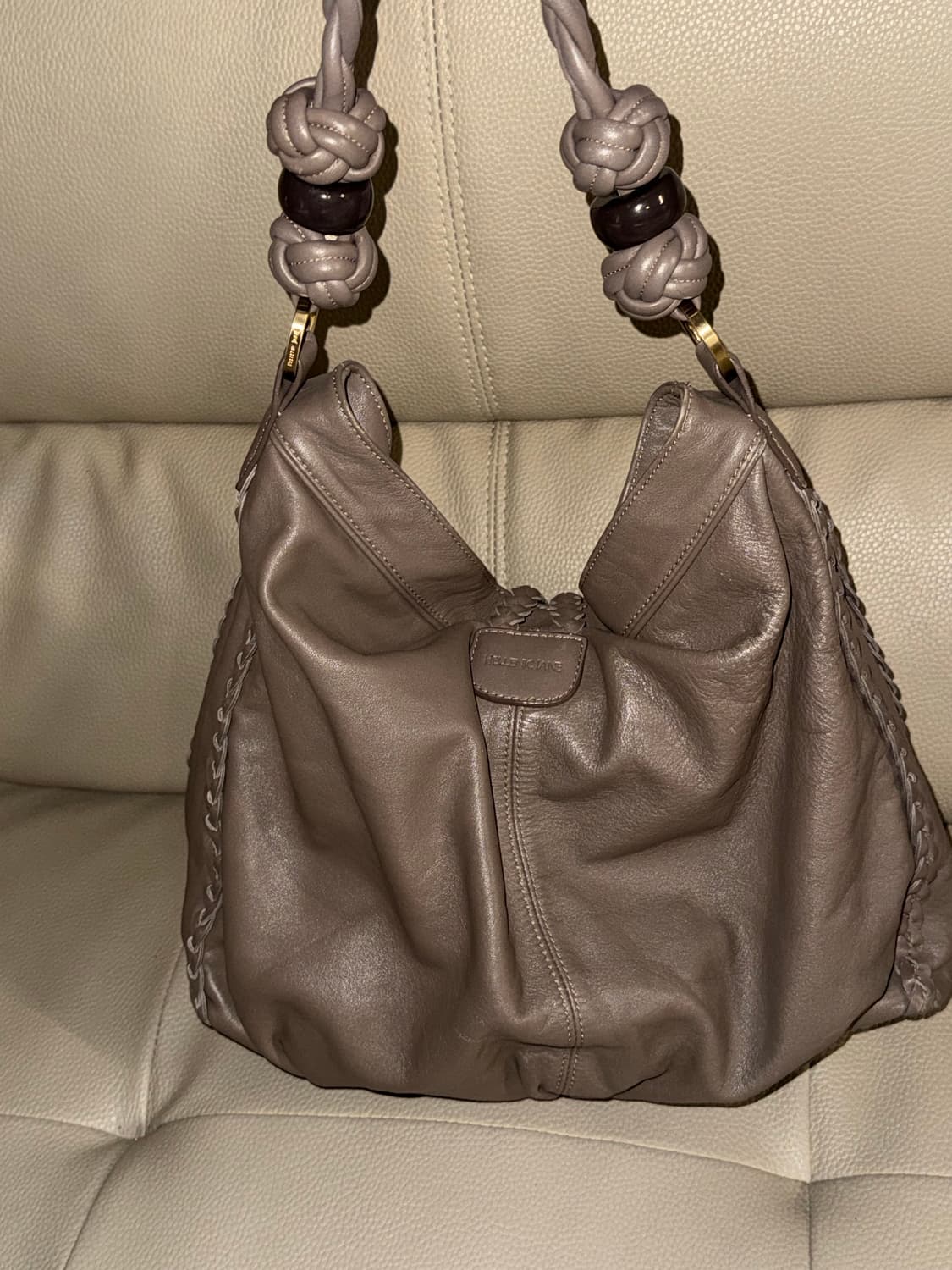 cow leather twist line shoulder bag 상품이미지4