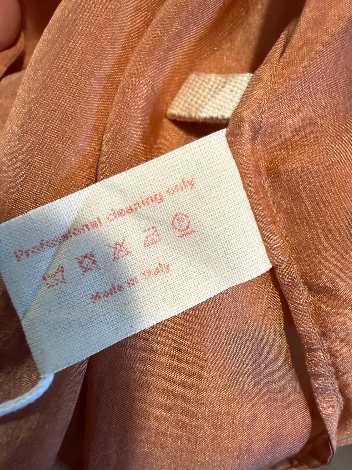 마르니 MARNI 실크 오픈 블라우스 오렌지 38 상품이미지8