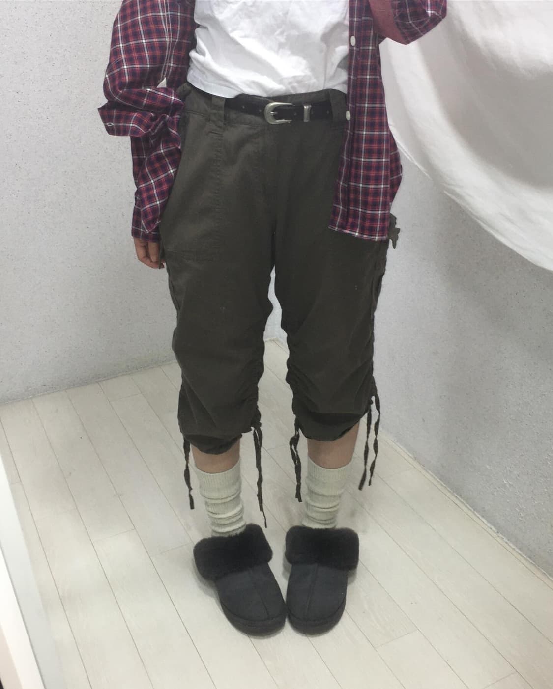 khaki shirring shorts  상품이미지1