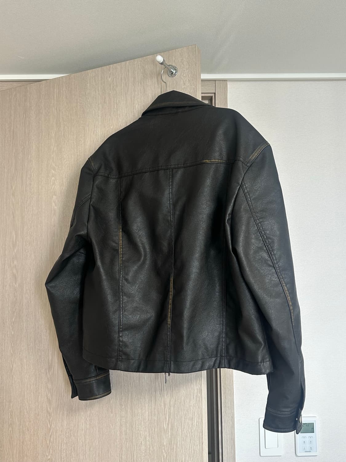 자라 워싱 페이크 레더 자켓 블랙 M 상품이미지2