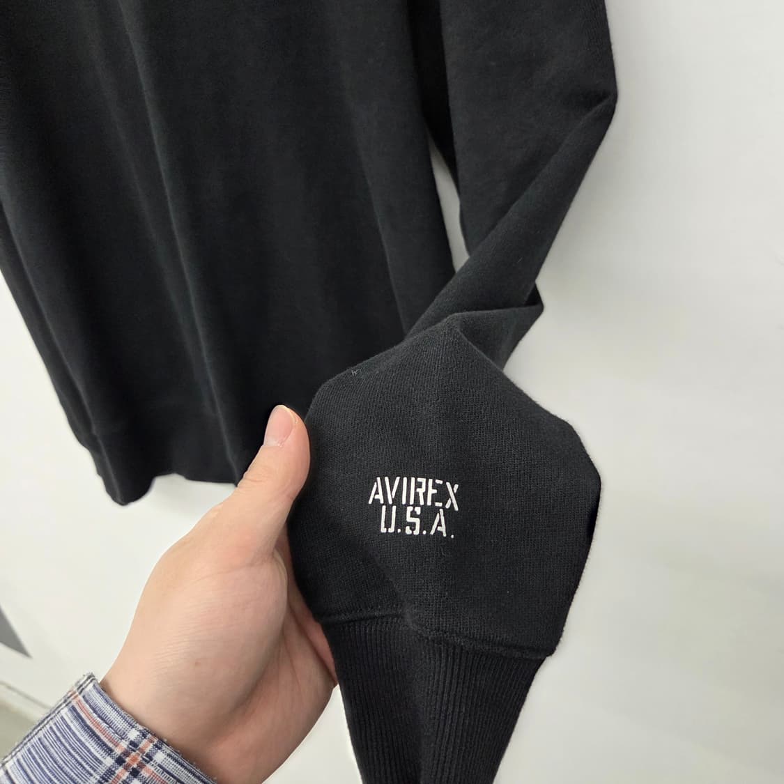 아비렉스 소매 레터링 맨투맨 남m 상품이미지4