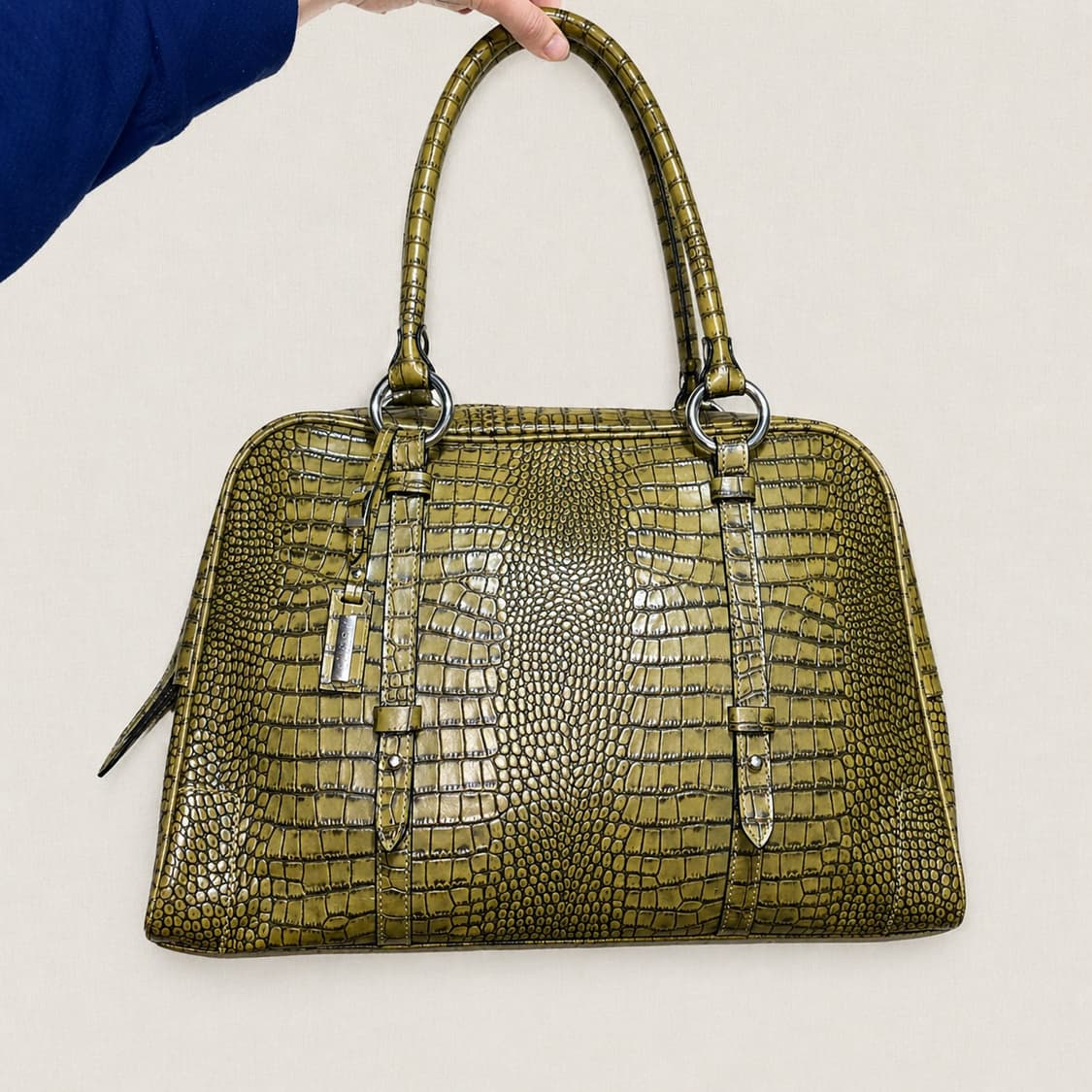 FINO LEATHERWEAR 크로커 엠보 레더 토트백 상품이미지1