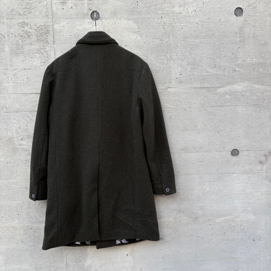 넘버나인 x 스튜디어스 비스포크 캐시미어 블렌드 모스그린 코트 상품이미지8