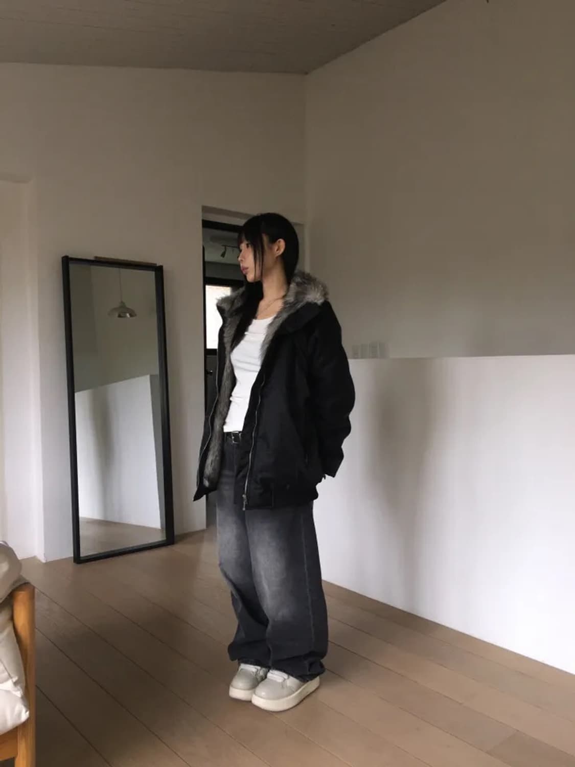 이즈이즈 easeas 플리스덤블다운자켓 (착샷o) 에프터먼데이나의나인 상품이미지3