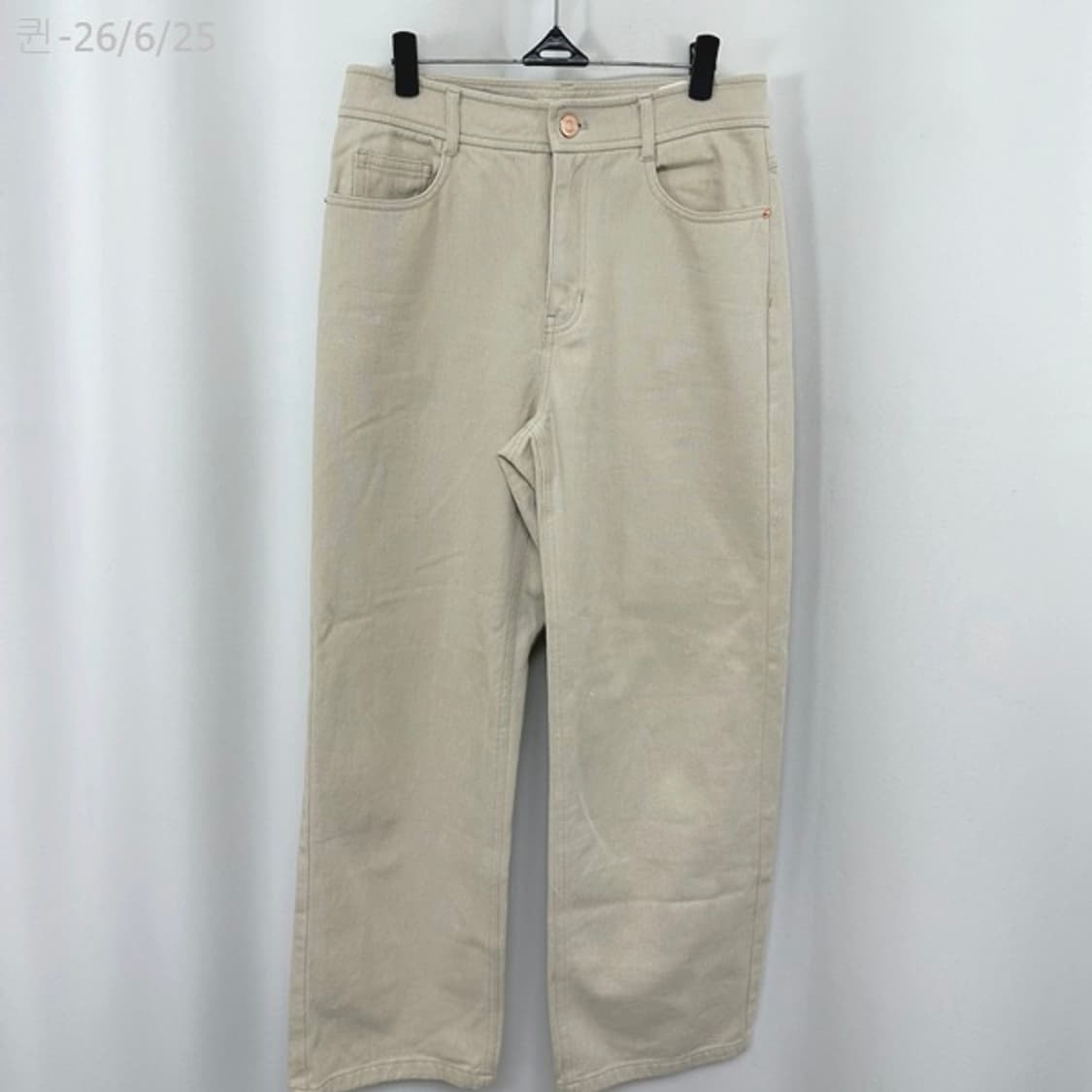 써스데이아일랜드 여자 와이드 면100% 면바지 65 (S) 상품이미지1