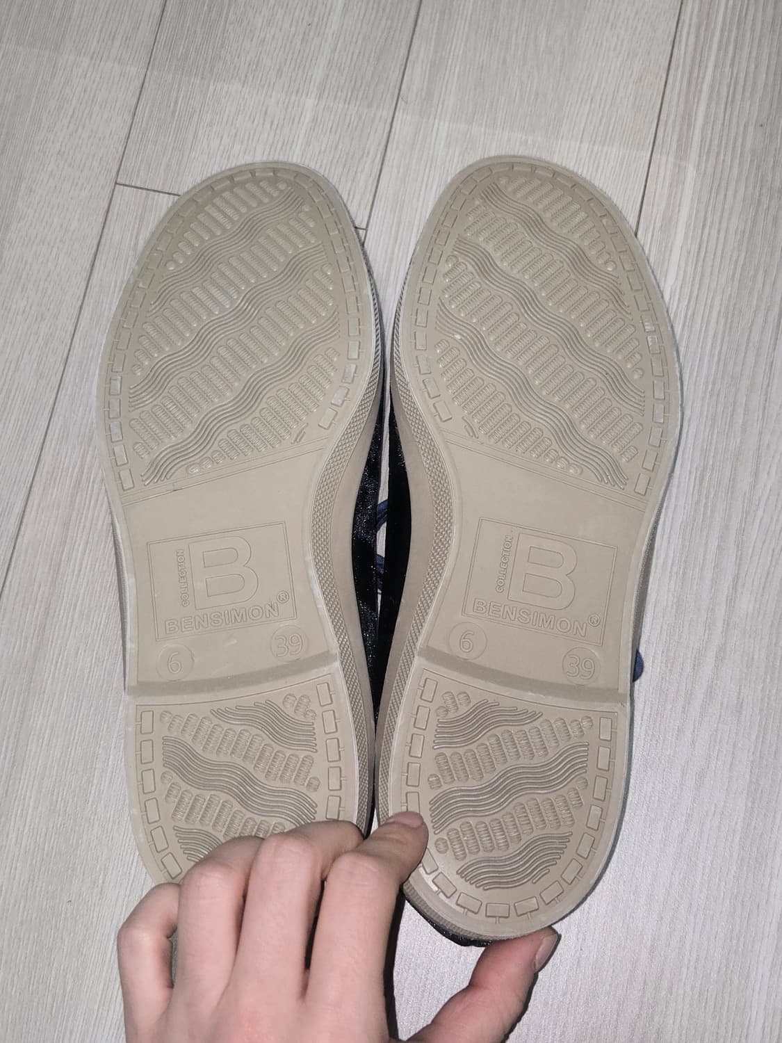 벤시몽 벨벳 메리제인 스니커즈 네이비 39 상품이미지3