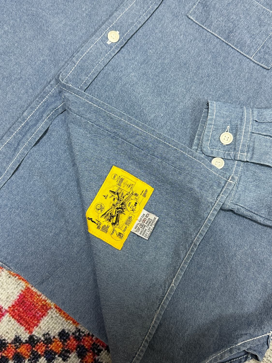 (새상품) 더레스큐 샴브레이 테디셔츠 M 상품이미지6