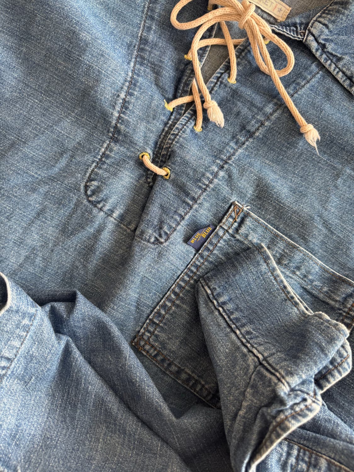 블루블루재팬 데님 풀오버 상품이미지4