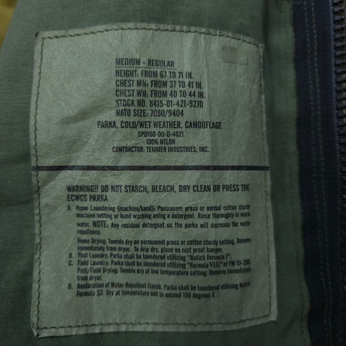 미군 우드랜드 고어텍스 파카 2세대 M R 상품이미지6