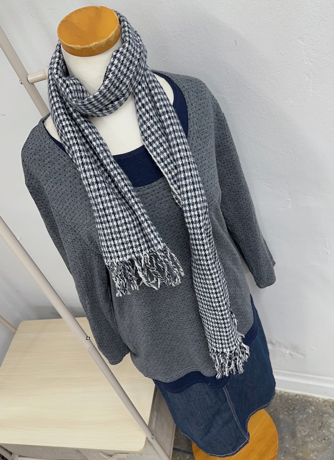 🫐하구미의 레이어드 코디세트🫐 머플러 데님팬츠 그런지 히피  상품이미지8