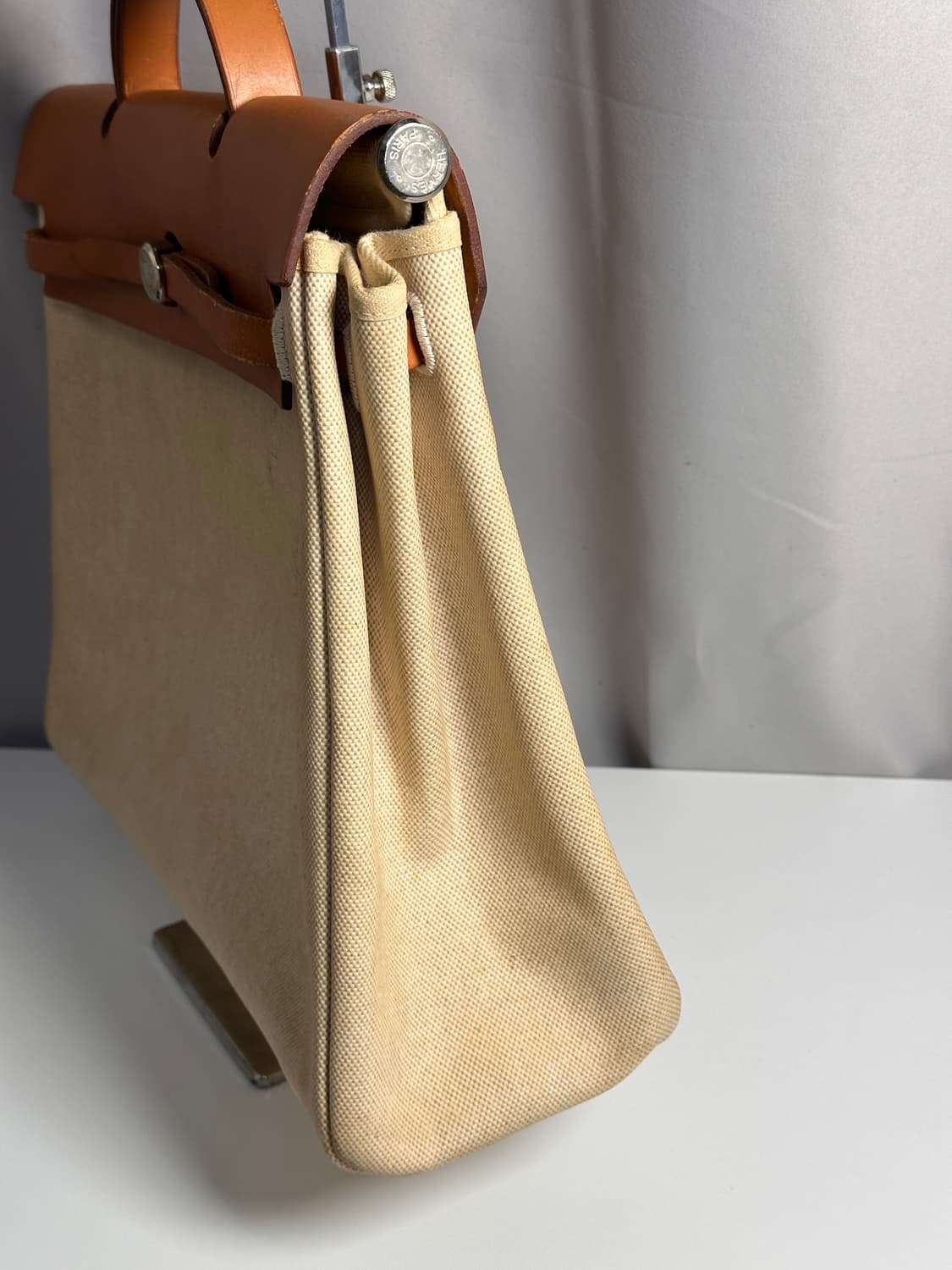 에르메스 에르백 카빈 39 베이지 & 내추럴 가죽 상품이미지6