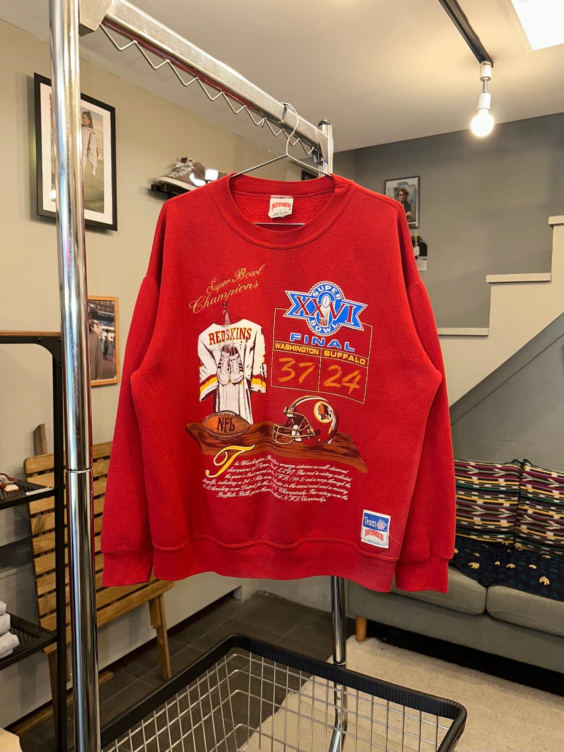 90‘s Nutmeg NFL Super Bowl logo sweat 상품이미지3