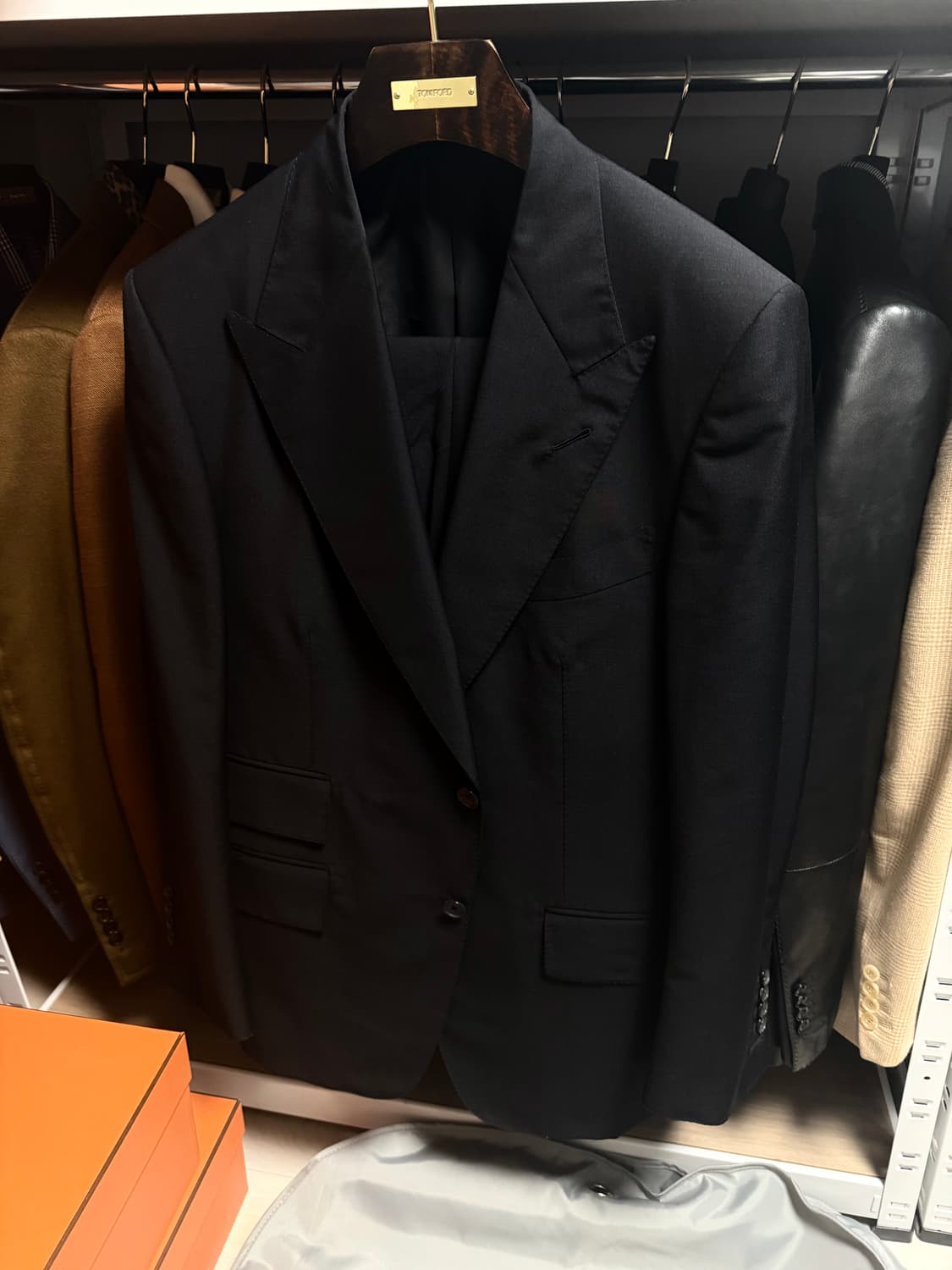 (명작,강추👍)톰포드 블랙 모헤어 윈저 수트 52 상품이미지4