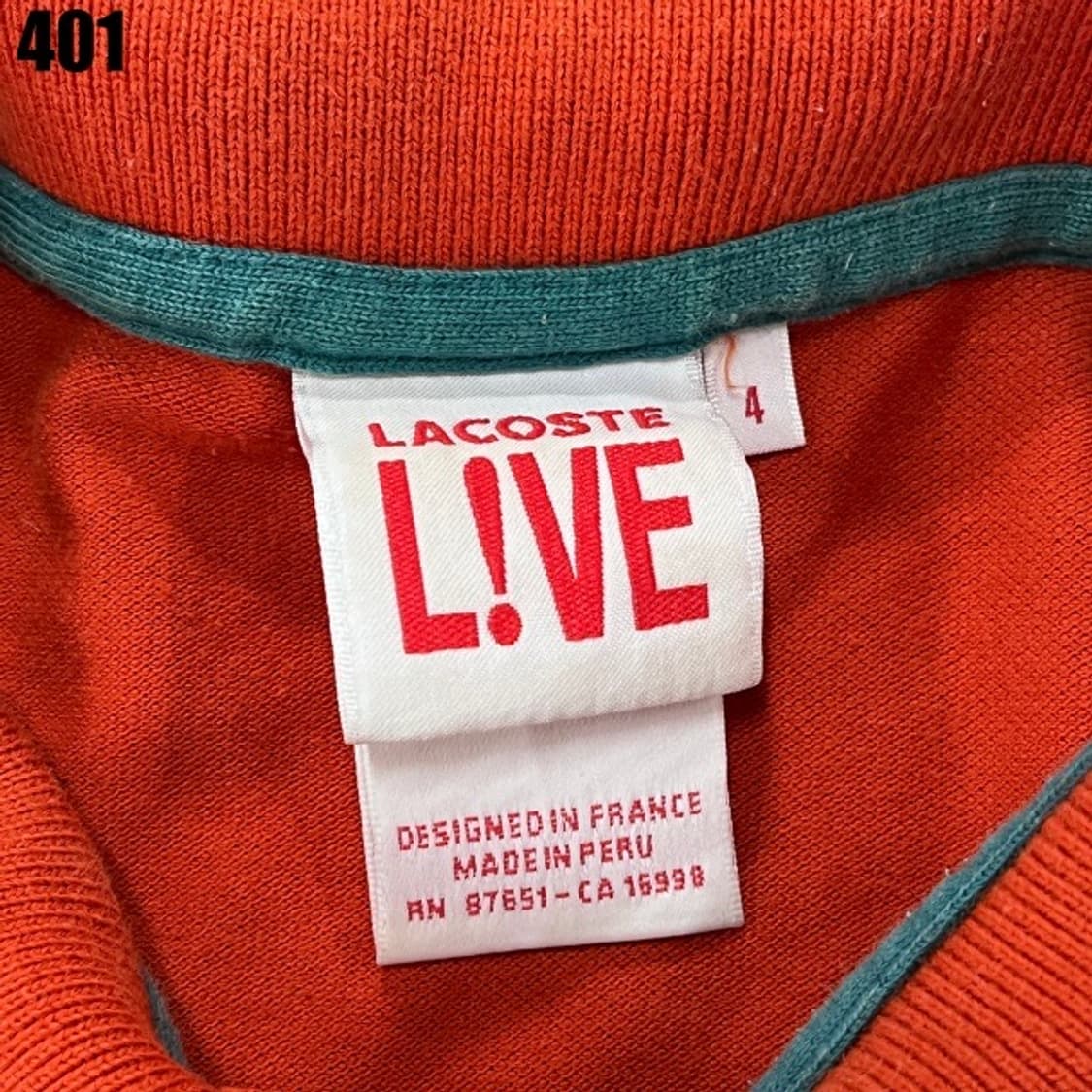 라코스테 오렌지색 반팔  상품이미지2