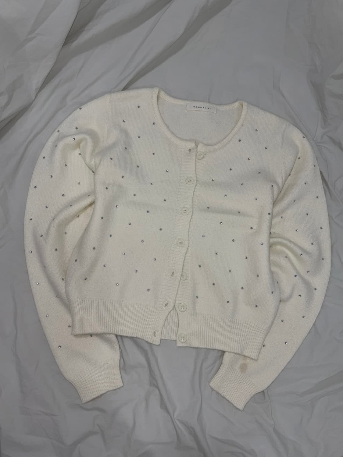 쥬얼 큐빅 니트 가디건 상품이미지1