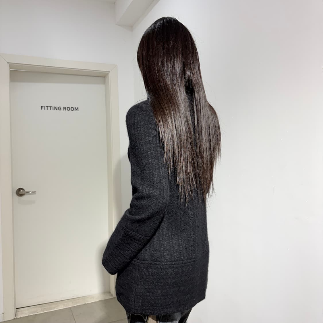 Baroque 검정 케이블 니트 자켓 코트 상품이미지4