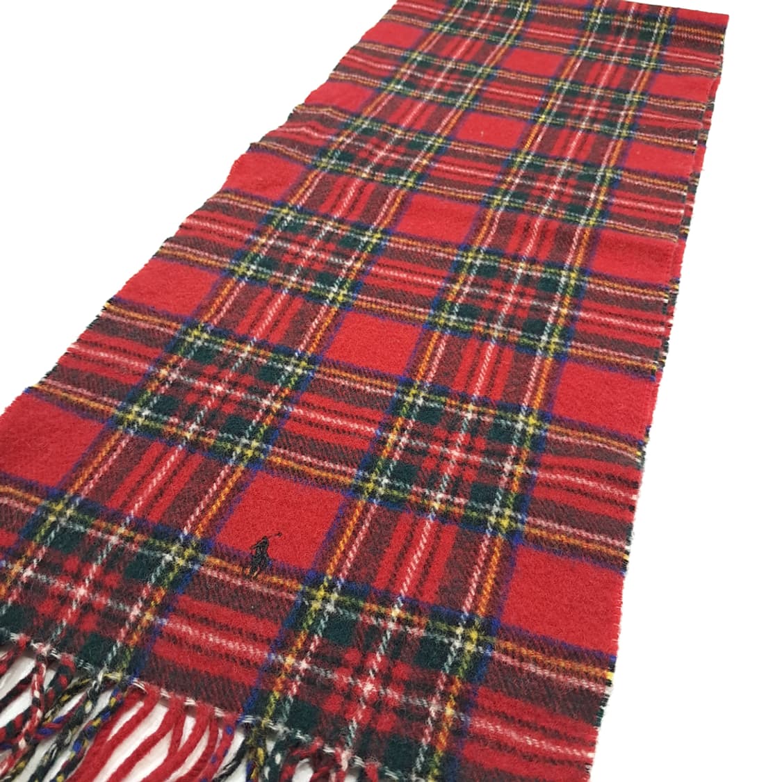 MX191 폴로 랄프로렌 크리스마스 타탄체크 램스울 목도리 머플러 상품이미지2