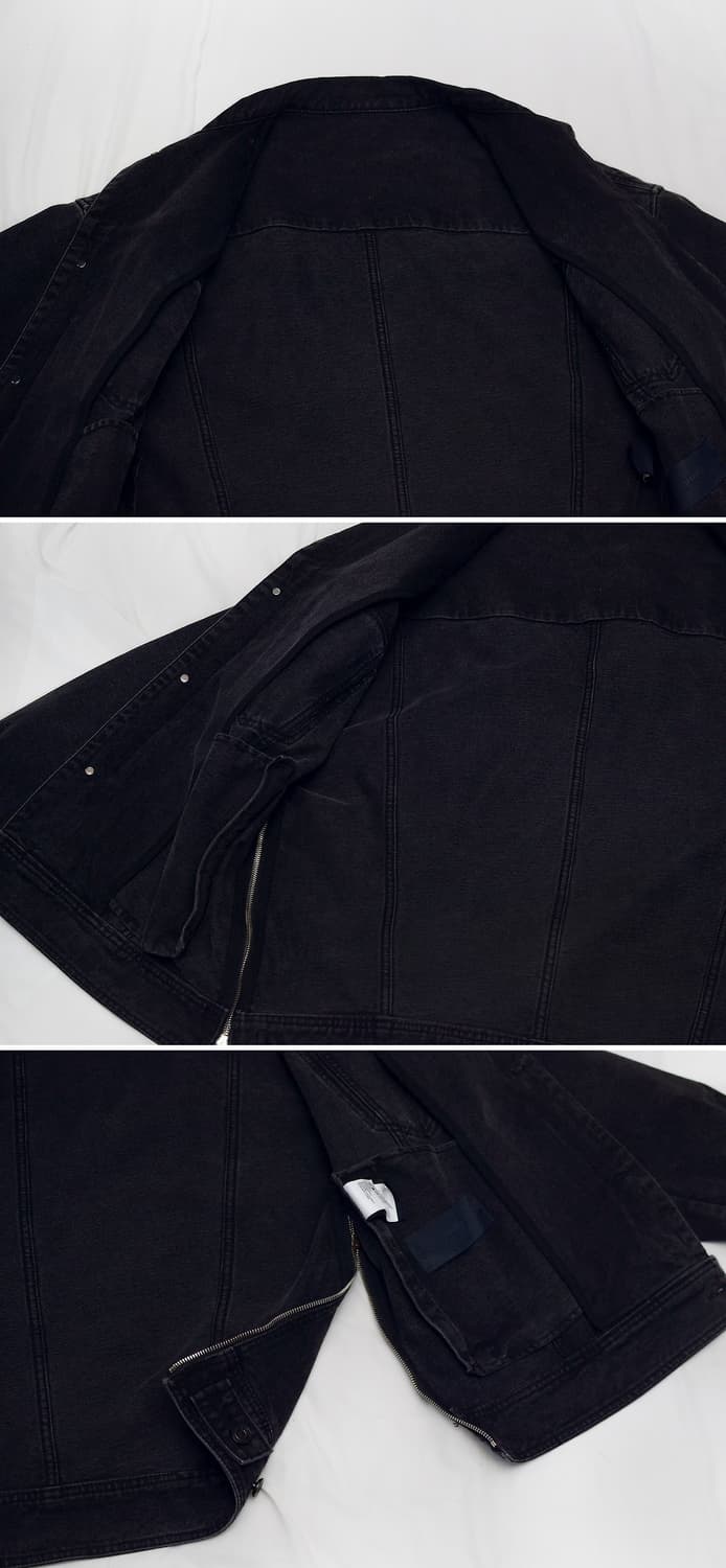 준지 (junn.j) 흑청 데님 사이드지퍼 트러커 자켓 (48/105+) 상품이미지7