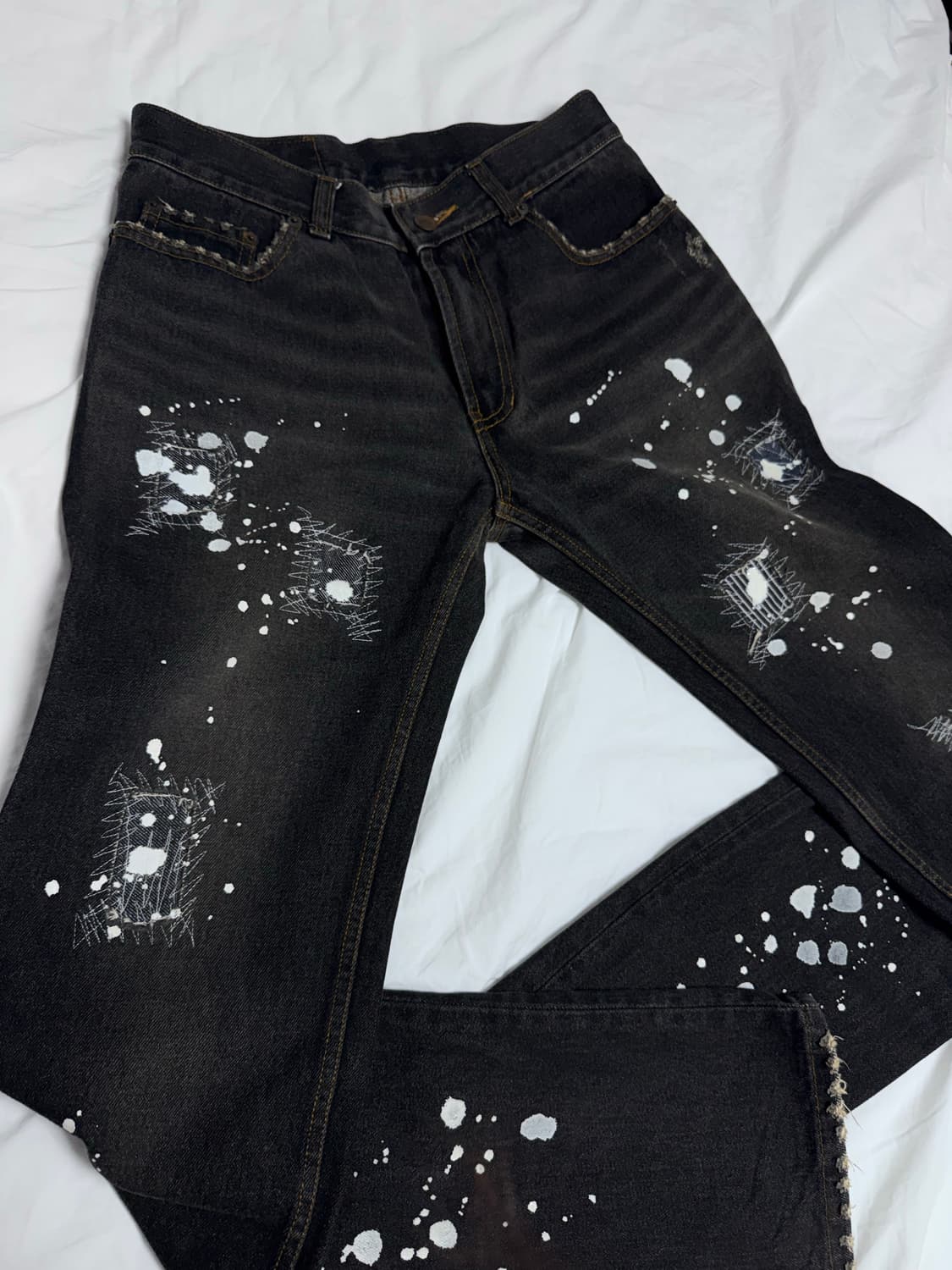 빈티지 스티치  워싱 데님 상품이미지4