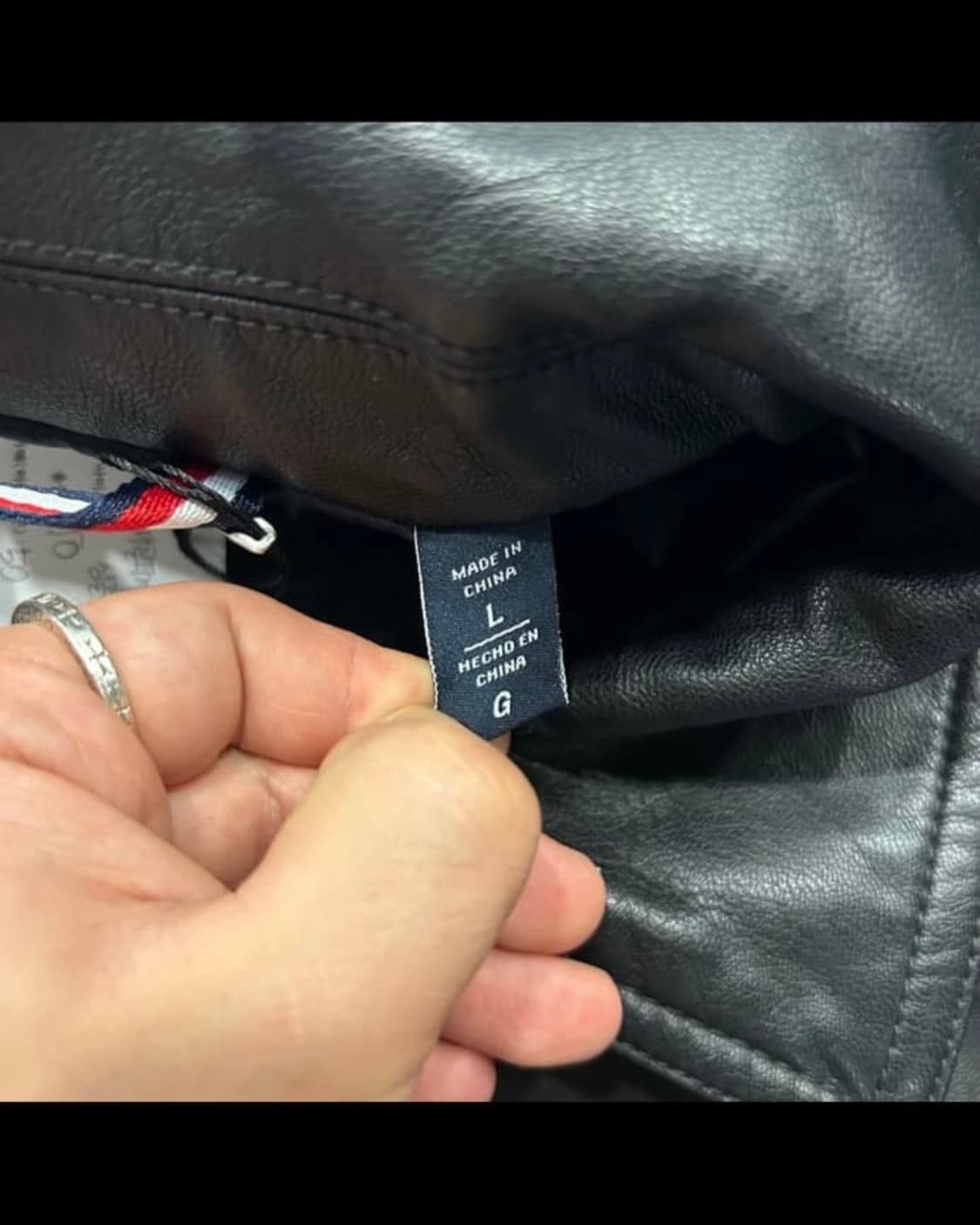 Tommy Hilfiger 23FW 가죽 자켓 블랙 L 상품이미지6