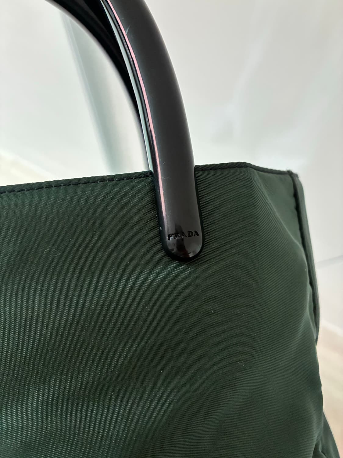 Prada 프라다 다크그린 나일론 테수토 미니 토트백 게런티 카드 포함 상품이미지5