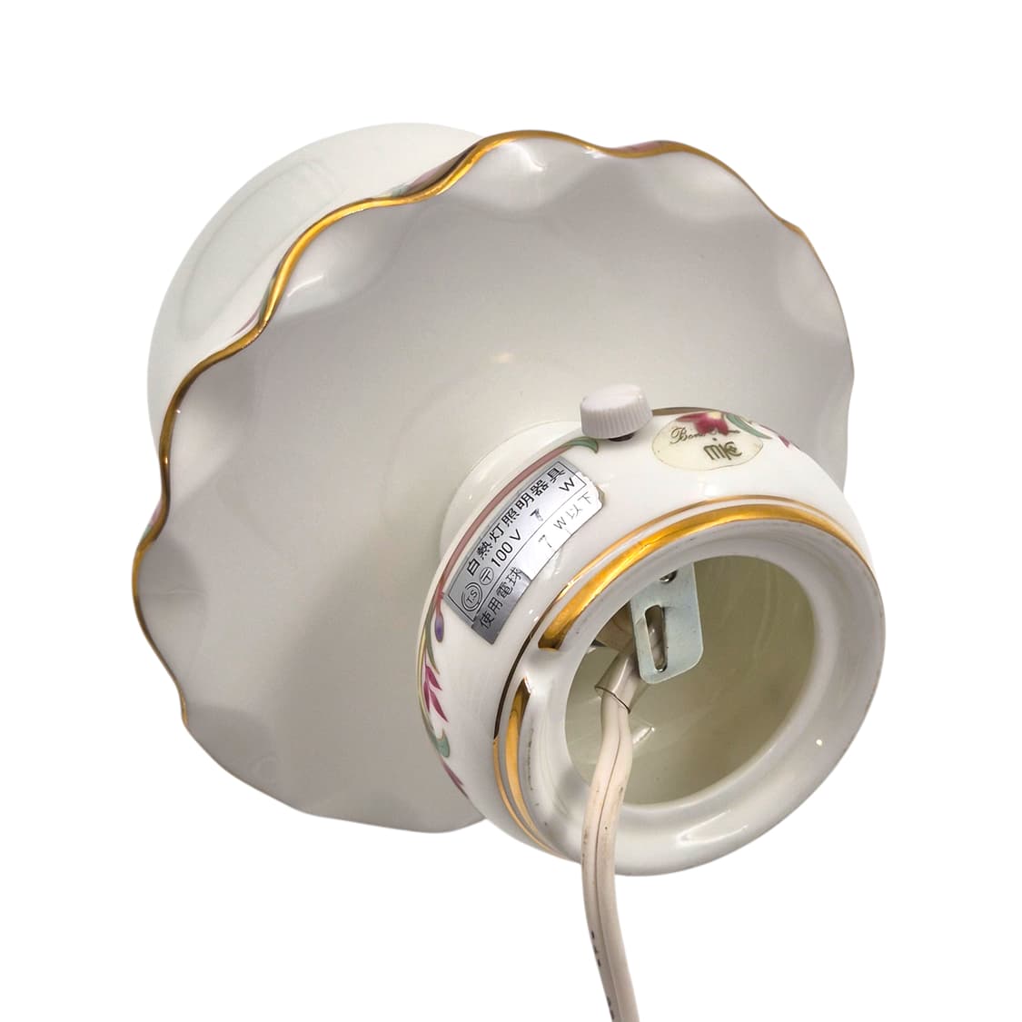 80s 플로랄 머쉬룸 포셀린 탁상 램프 상품이미지6