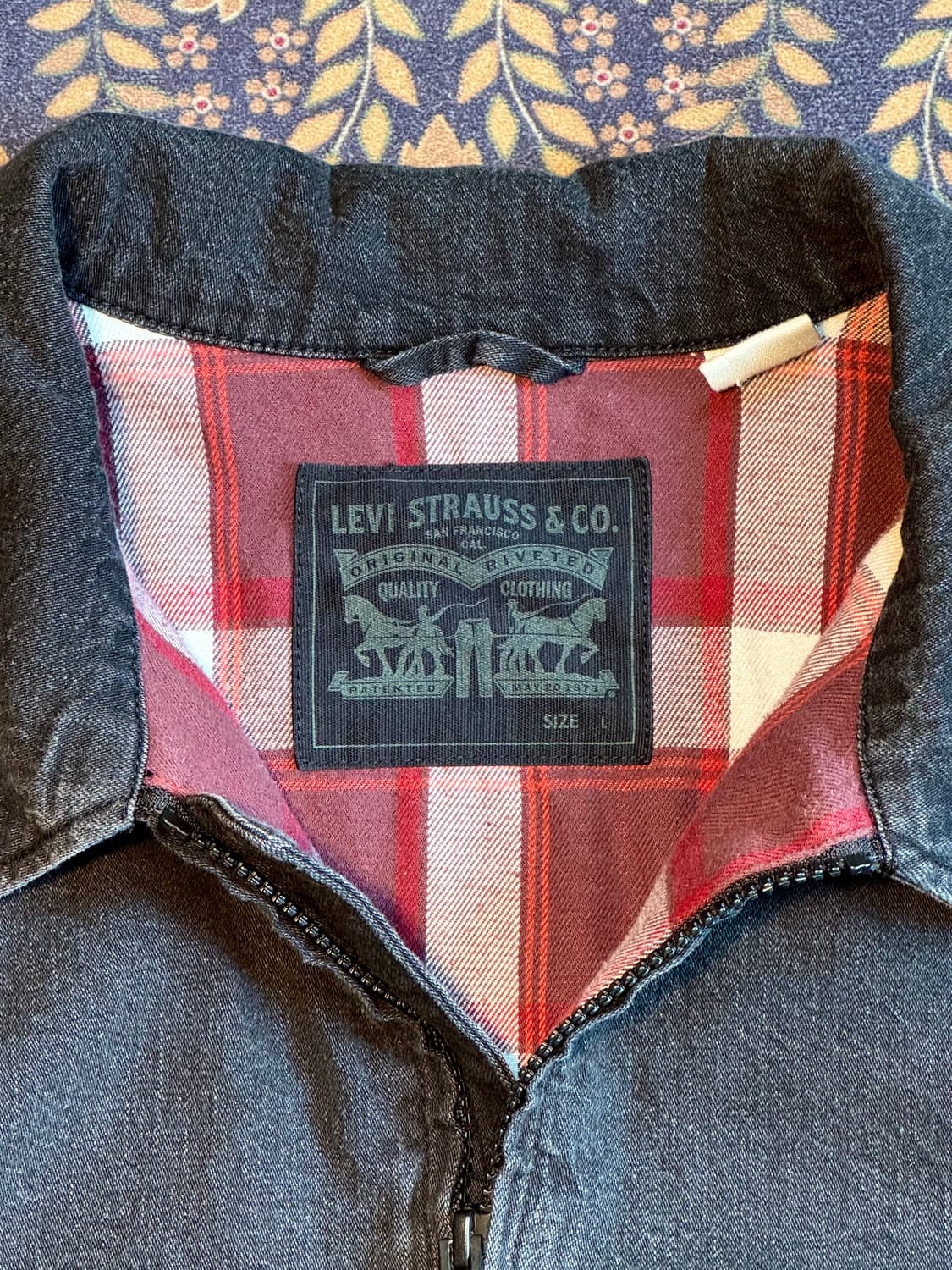 리바이스 블랙 데님 스윙탑 자켓 블루종 상품이미지2