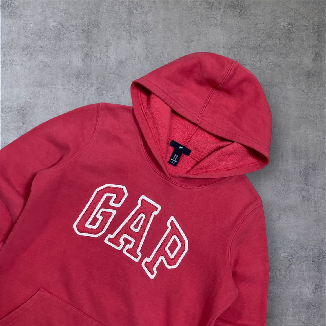 GAP 스펠아웃 빅로고 핑크 후드티 상품이미지2