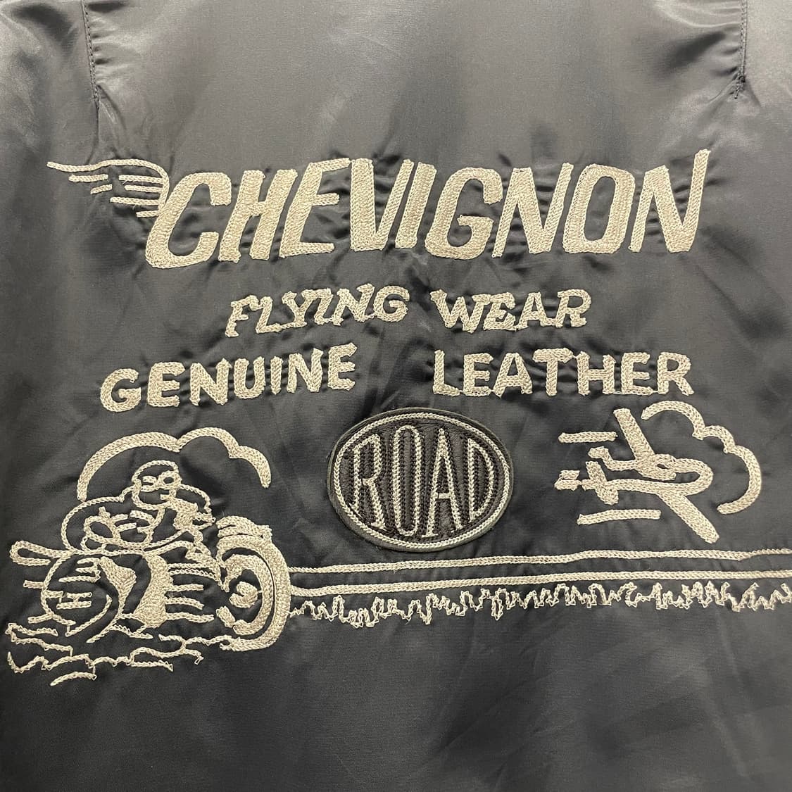 90s 쉐비뇽 후면 빅 자수 MA-1 봄버 항공 점퍼 상품이미지6