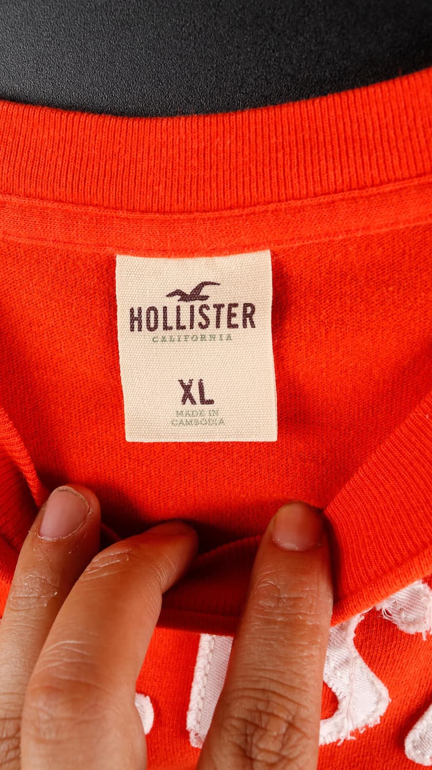 홀리스터 주황 Y2K 티셔츠 상품이미지3